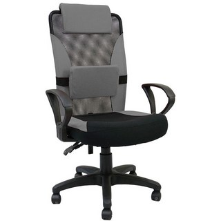 ColorPlay 升降高背辦公椅 厚座電腦椅 可後仰椅背 無段升降 人體工學 D型扶手 馬卡龍工學椅 台灣製, 灰色