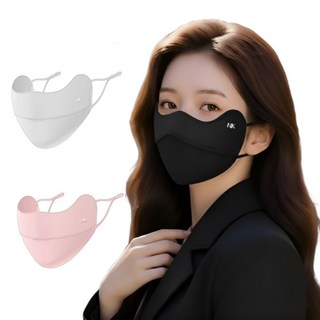 NICKKIM 닉킴 자외선차단 마스크 1+1 골프마스크 얼굴햇빛가리개, 그레이 + 핑크, 1세트