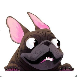 鬥牛犬造型反光貼紙 搞笑創意汽車後窗裝飾貼花 防水車身貼紙, B款黑色22*16cm, 1個