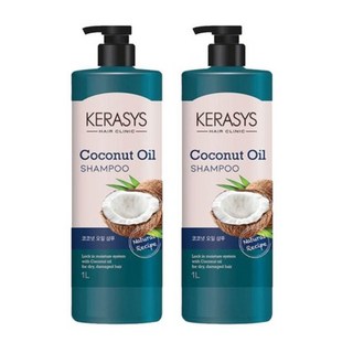 약산성 케라시스 코코넛오일 샴푸 두피케어 1L 2개