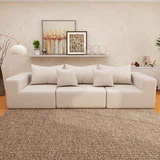 KaPEETOO 설치 모듈형 압축 소파 소파 침대 맞춤 조합 1~6인용, A+B+C, 베이지색