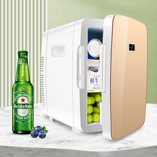 車載/家用兩用冰箱 15L (液晶觸控/雙核製冷/保溫), 金