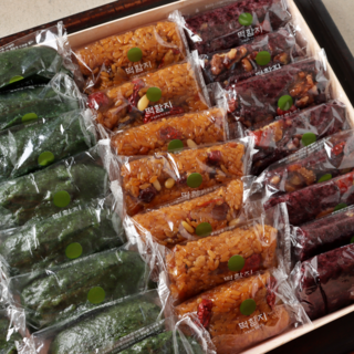 쑥인절미 영양찰떡 선물세트 프리미엄 전통 수제떡 명절선물 떡함지, 50개, 65g