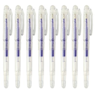 아이롱펜 열펜 다리미펜 열에지워지는펜, 블루, 8개