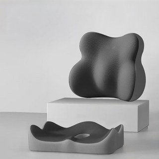 Luminex 의자 허리쿠션 편안한 등받이 메모리폼 허리쿠션 사무실 차량용, 그린