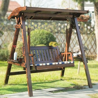 케이가든 야외그네 흔들의자 탄화목 카페 정원 야외용그네, 탄화목 야외그네(방석 포함), 탄화목그네의자