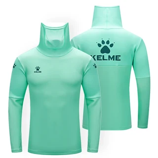 쿠쿠스토어 Kelme 축구 훈련 후디 긴팔 맞춤형 운동복 탄성 콜드 마스크 야외 따뜻한, 02 Mint Green, 06 Asian-3XL(EU 2XL)
