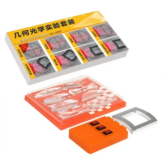 기하학적 광학 실험 세트 렌즈 볼록 오목 빛 굴절 반사 물리학 교육 아이 선물, 1개, 01 Set