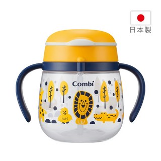 康貝 Combi LakuMug 樂可杯 第3階段吸管杯 240ml / 340ml 學習水杯 水壺 (台灣公司貨), 1個, 樂可杯【快樂森林】240ml