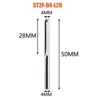 Dreanique 텅스텐 카바이드 엔드 밀 CNC 밀링 도구 조각 비트 스트레이트 슬롯 밀링 커터 3.175 4 6 8mm 생크 2 플루트 1 개, 1개, ST2F-D4.0-L28