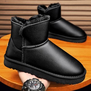 겨울 남성 초경량 방수 미끄럼방지 방한화 빅사이즈 두껍고 따뜻한 스노우부츠 단색 캐주얼 털부츠