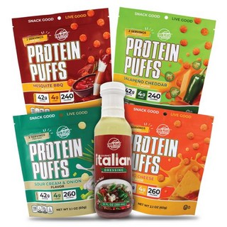 TWIN PEAKS INGREDIENTS 과자 칩 트윈 피크스 프로틴 퍼프 사워 크림 어니언 케토 친화적 저탄수화물 스낵 300g 21g 단백질 2g 순탄수화물 고단백 건강한, 혼합 팩, 25.2 온스 (1팩), 1개