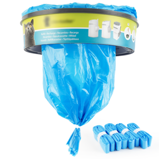 내추럴리펀 리터락커 호환 리필 에어씰 배변 봉투 탈취 비닐 세트, 1세트, 블루 유향