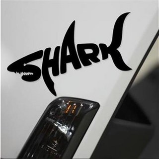 汽車車貼 SHARK鯊魚反光貼 機車貼紙 個性裝飾遮擋劃痕貼紙, 白色, 1個