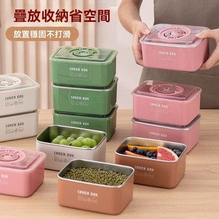 304不鏽鋼保鮮盒密封盒冰箱收納盒可高溫冷凍食品級野餐盒, 1個, 密封蓋13.5*10.5,一個