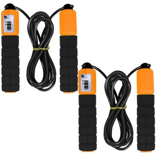 [2개 묶음](A형 카운터 줄넘기 1P+1P=2P) 헬스용 다이어트용 유산소운동, 오렌지, 2개