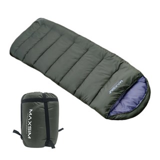 막심 겨울용 동계 방한 일반침낭 2400g, 일반침낭 그린 2400g, 1개