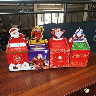 聖誕節蘋果盒 100個/50個入 聖誕節禮盒 平安夜禮盒 平安果包裝紙盒 (2025款), 1個, 聖誕老人混裝,36個