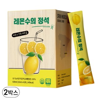 레몬수의정석 유기농 레몬즙 스페인산 100% 레몬수만들기 전용 스틱, 15ml, 84개