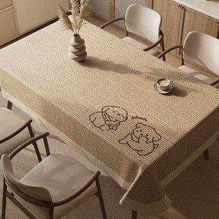 擺攤桌布 桌墊 客廳桌布 日式桌布簡約桌布防水防油免洗pvc桌墊輕奢高級感茶幾桌面保護墊 防水桌布 餐桌布, 1個, 給你比個耶,60*120cm