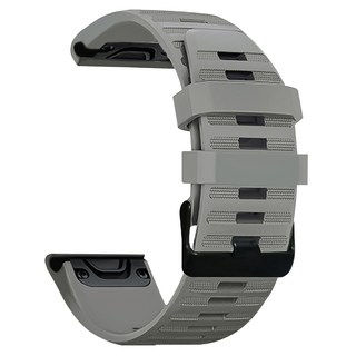 더조은셀러 퀵핏 실리콘 스트랩 시계줄 밴드 26mm 피닉스 프로 솔라 인스팅트 50mm 디센트 31mm 택틱스 델타 엔듀로 에픽스 가민 호환, 1개, 그레이