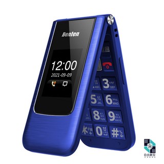 Benten奔騰 F62 4G摺疊老人機 支援VoLTE通話 語音王功能 Type-c充電孔 親情號碼 收音機外播功能, 藍色, F62 plus單配+通用皮套