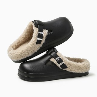도림 초경량 버클 통굽 털 슬리퍼 방한 퍼슈즈