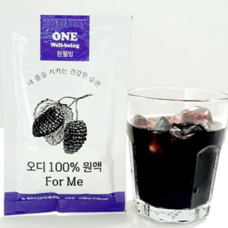 오디즙 원웰빙 고창 하늘수 오디즙 100%원액 파우치 60팩, 60개, 100ml