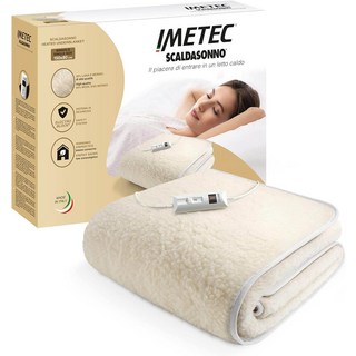 이탈리아산 Imetec 이메텍 싱글 침대용 전기요 울50% 저전력소비 세탁 가능 150x80cm, 150x80 cm