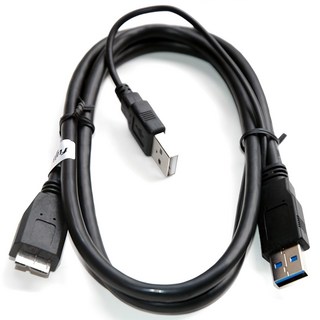 fujiei USB 3.0 Y型傳輸線 A公對Mirco USB3.0 B公 Y CABLE連接線 高速傳輸, 1個, 80cm