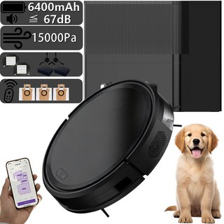 로봇청소기 가격대비 충전독 15000PA, BLACK, T105