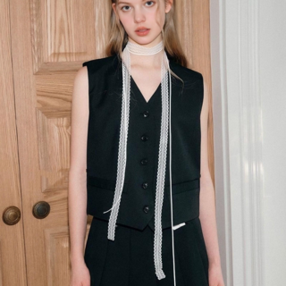 골드지아 여성 초커 레이스 리본 목걸이