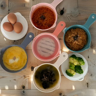 [국내생산] 전자레인지 전자렌지 용기 계란찜 찜기 햇반용기, 1세트, 5개구성