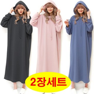 (~99까지) 러브포텐 빅사이즈 후드롱원피스 데일리 오버핏 원피스 큰옷/국산/66~99추천