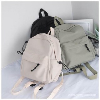 簡約包包 素色後背包 學生運動輕便包包 小容量媽咪包 背包 小書包 女包, 米白色,單個書包（小號）