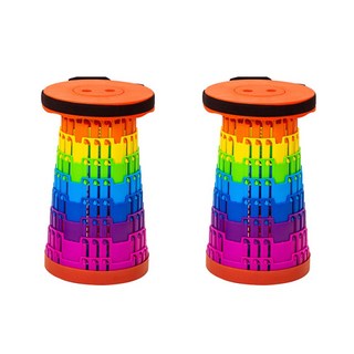 다나몰 아코디언 의자 무지개 놀이동산 줄서기 3세대의자, 2개, 오렌지