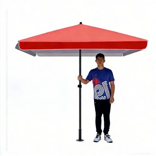 清晨 戶外四方遮陽傘 防曬防雨加厚銀膠傘 防夾手多擋調節 適用庭院擺攤商用