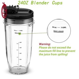 A67P-2 팩 교체 Nutri Ninja Auto IQ BL450 NN102 블렌더 액세서리 용 뚜껑이 24 Oz 컵, 01 transparent