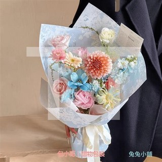 花束包裝紙 38x50cm 10入組 - 母親節情人節節慶花藝包材, 1個, 【浪漫丁香 - 黃】包裝紙,10入組（38*50CM）