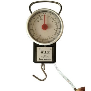 휴대용 기계식 다이얼 체중계 주방 디지털 체중계 여행용 수하물 계량 다목적 저울 테이프 측정 75 LB