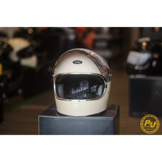 P&J 捷寶 全罩式 小帽體 安全帽 OG 樂高帽 復古白, XL