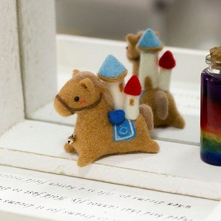 台南出貨 創意 成人 手工 diy 羊毛氈 戳戳樂 材料包 送 人 製作 禮物 新品 玩偶 馬, 【馬上有對象材料包】, 1個