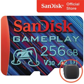 샌디스크 GamePlay 마이크로 SD 카드 닌텐도 스위치 스팀덱 전용 메모리 + 보관 케이스 패키지, 256GB, 1개