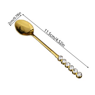 6피스 스푼 세트 커피 디저트 과일 축제용 테이블, 01 1 rhinestone, 1개