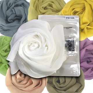 [ 1인용 레이온 쁘띠 스카프 ] DIY 천연염색 만들기 키트 재료, 1세트, 회화꽃+노랑