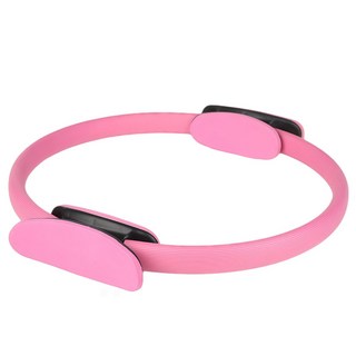 多功能健身瑜珈環 普拉提圈/抗阻圈 美體健身魔力圈 皮拉提斯環 輔助瑜珈伸展 輕巧便攜, 1個, 普拉提圈-粉色-袋装