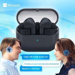 AI동시통역 이어폰 우애스크 익스펜션 버즈3FE 통역 블루투스이어폰 번역기, [그레이-R420]