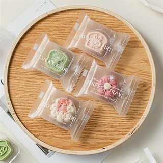 機封袋 迷你月餅包裝袋 冰皮機封子 自帶封託 綠豆糕 30g5小盒克2025中秋獨立, 1個, 機封[30g下午茶],包裝袋*100枚(不含底託)