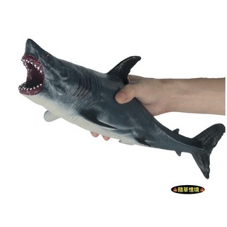 SPG 隨草憶境 （巨大號）仿真 巨齒鯊 大白鯊 食人鯊 鯊魚 深海鯊 動物模型 野生動物 兒童玩具 益智 公仔, 1個, 單入（巨大，注意尺寸）
