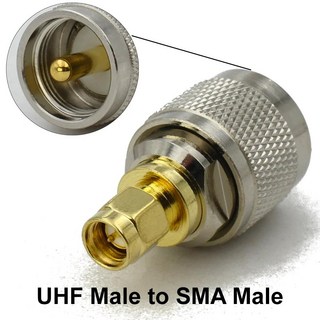 UHF-SMA 커넥터 SO239 PL259 수 플러그 암 잭 4 홀 플랜지 RF 어댑터 cb무전기 워키토키용 스트레이트 황, 06 UHF Male to SMA-J, 03 1PCS, 1개